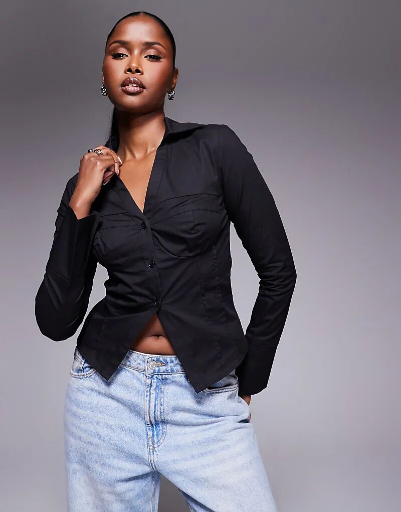 Приталенная рубашка Princess Polly Zifa с декоративными швами, черного цвета
Приталенная рубашка Princess Polly Zifa с декоративными швами, черного цвета