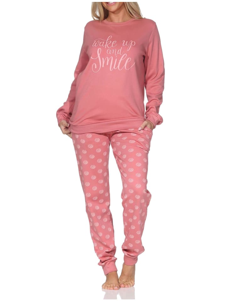 NORMANN Уютная пижама с длинными рукавами из трикотажа в горошек, розового цвета
NORMANN Уютная пижама с длинными рукавами из трикотажа в горошек, розового цвета