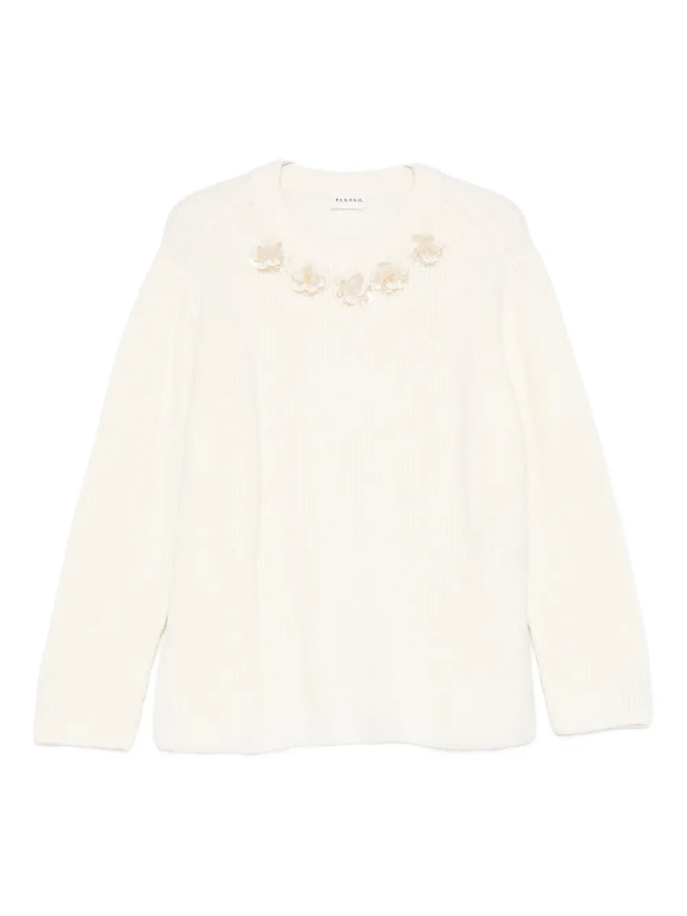 Свитер, украшенный бисером P.A.R.O.S.H., бежевый
Свитер, украшенный бисером P.A.R.O.S.H., бежевый