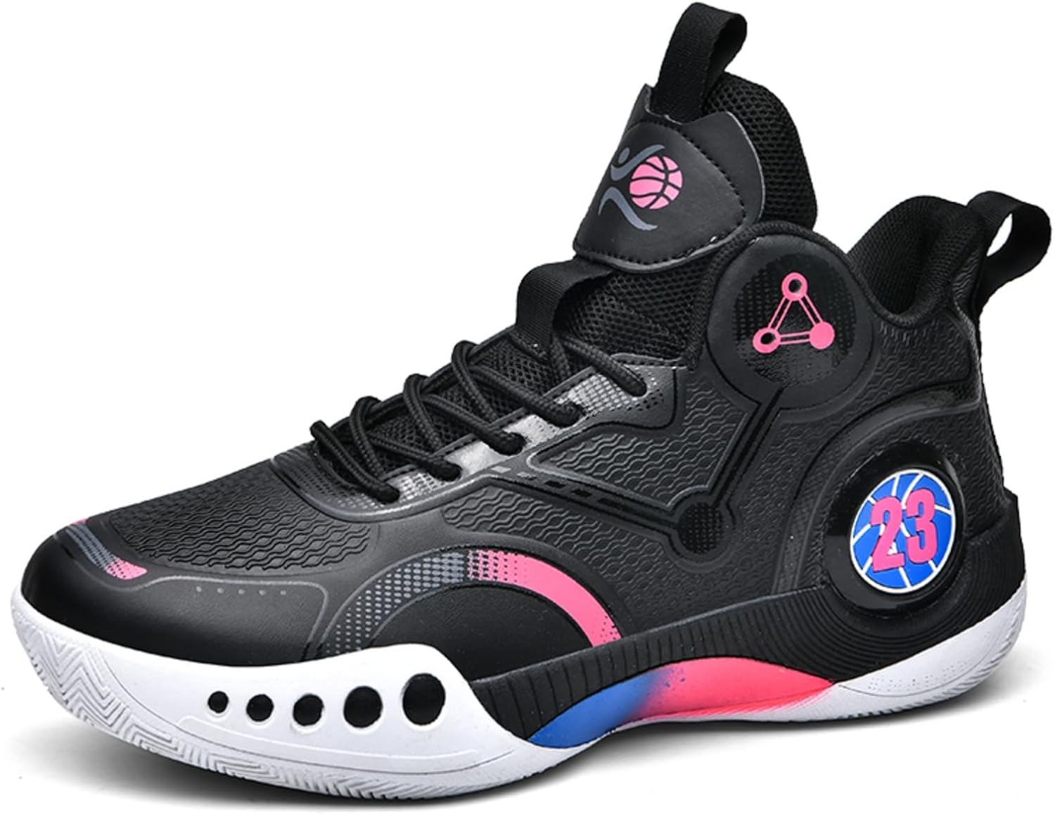 Мужские дышащие кроссовки для баскетбола с амортизацией, шнуровкой, модные высокие кеды с противоскользящей подошвой для повседневного ношения, спортзала, тенниса и бега Boaobaihuo, черный
Мужские дышащие кроссовки для баскетбола с амортизацией, шнуровкой, модные высокие кеды с противоскользящей подошвой для повседневного ношения, спортзала, тенниса и бега Boaobaihuo, черный