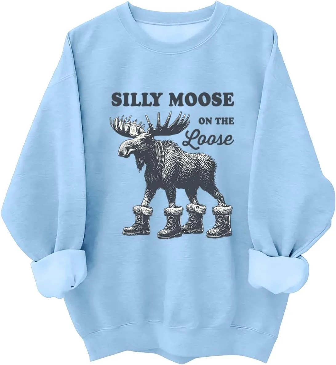 Толстовка с принтом Silly Moose On The Loose JIONOCY
Толстовка с принтом Silly Moose On The Loose JIONOCY