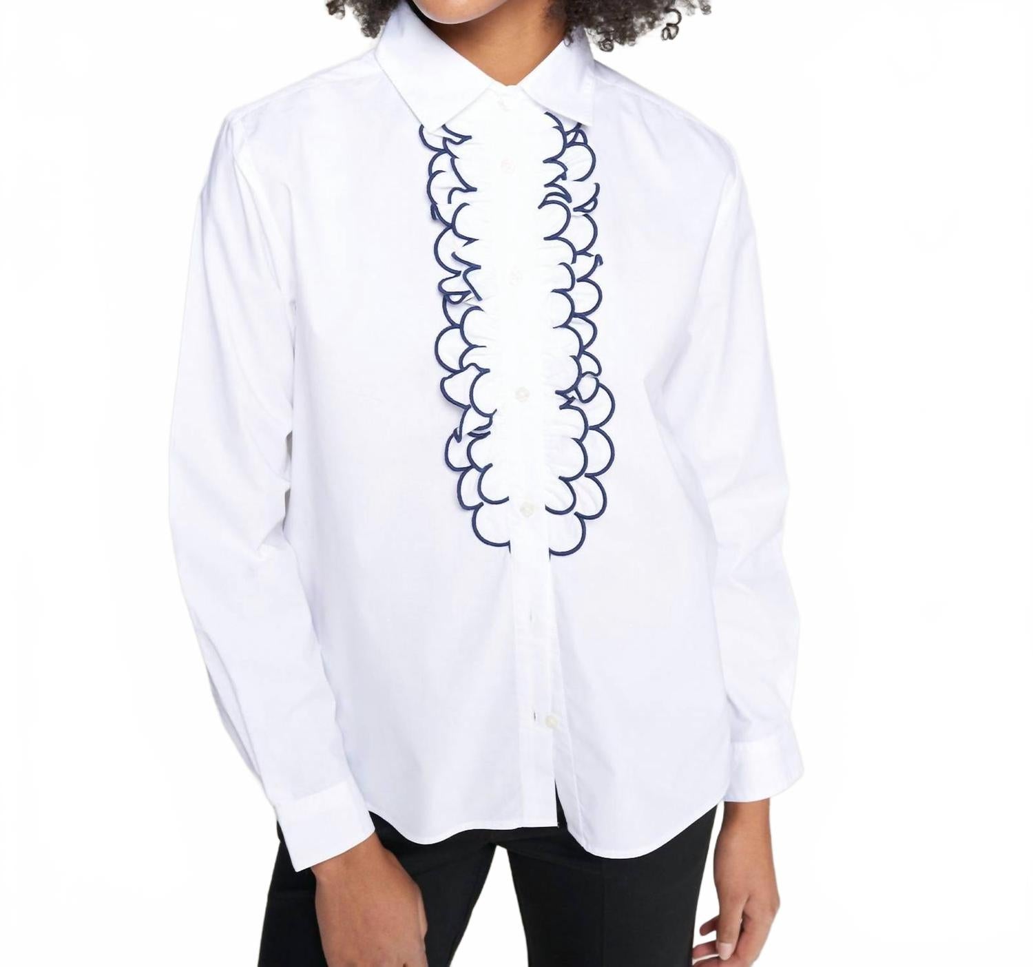 Vilagallo Женская вышитая блузка Lionetta белого цвета
Vilagallo Женская вышитая блузка Lionetta белого цвета