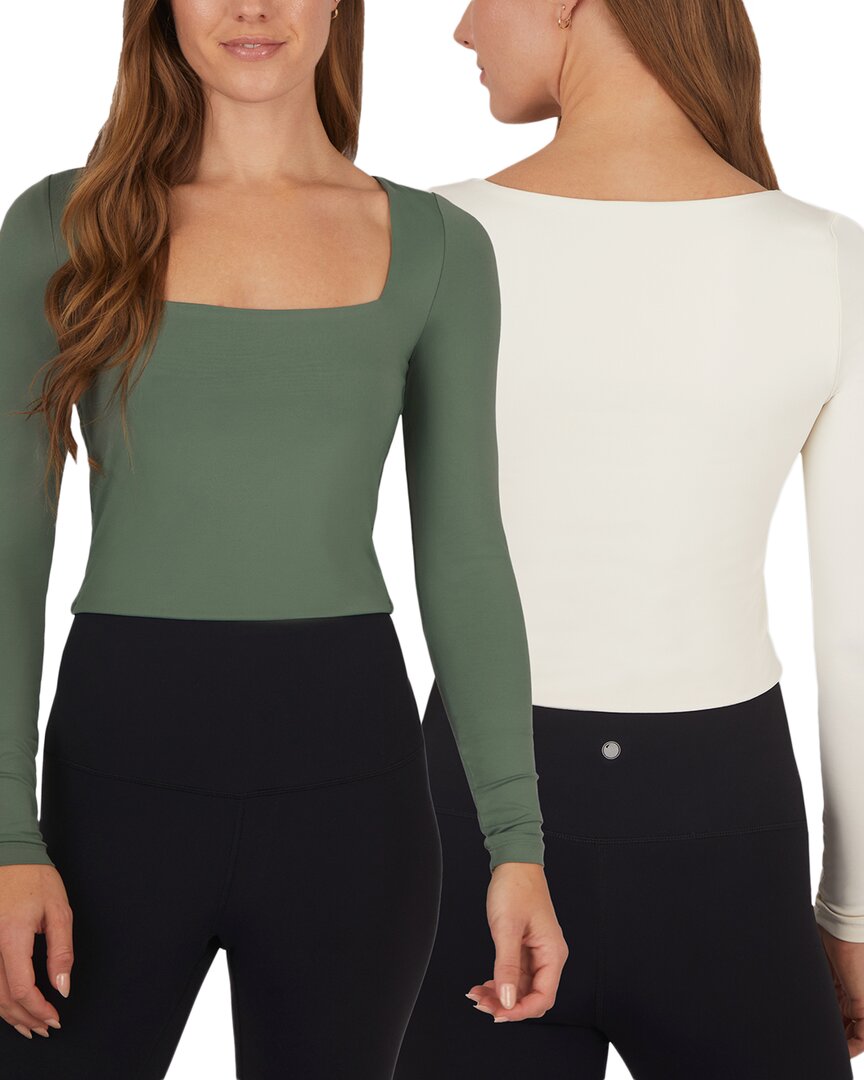 Yogalicious 2шт Контурная кроп-футболка Olivia, зеленый
Yogalicious 2шт Контурная кроп-футболка Olivia, зеленый