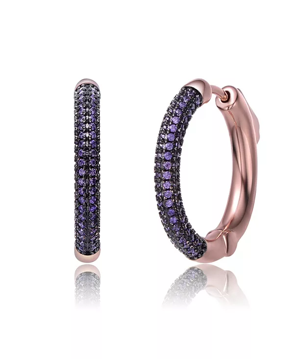 Серьги-Кольца с кубическим цирконием, покрытые черным и 18-каратным розовым золотом Rachel Glauber, black
Серьги-Кольца с кубическим цирконием, покрытые черным и 18-каратным розовым золотом Rachel Glauber, black