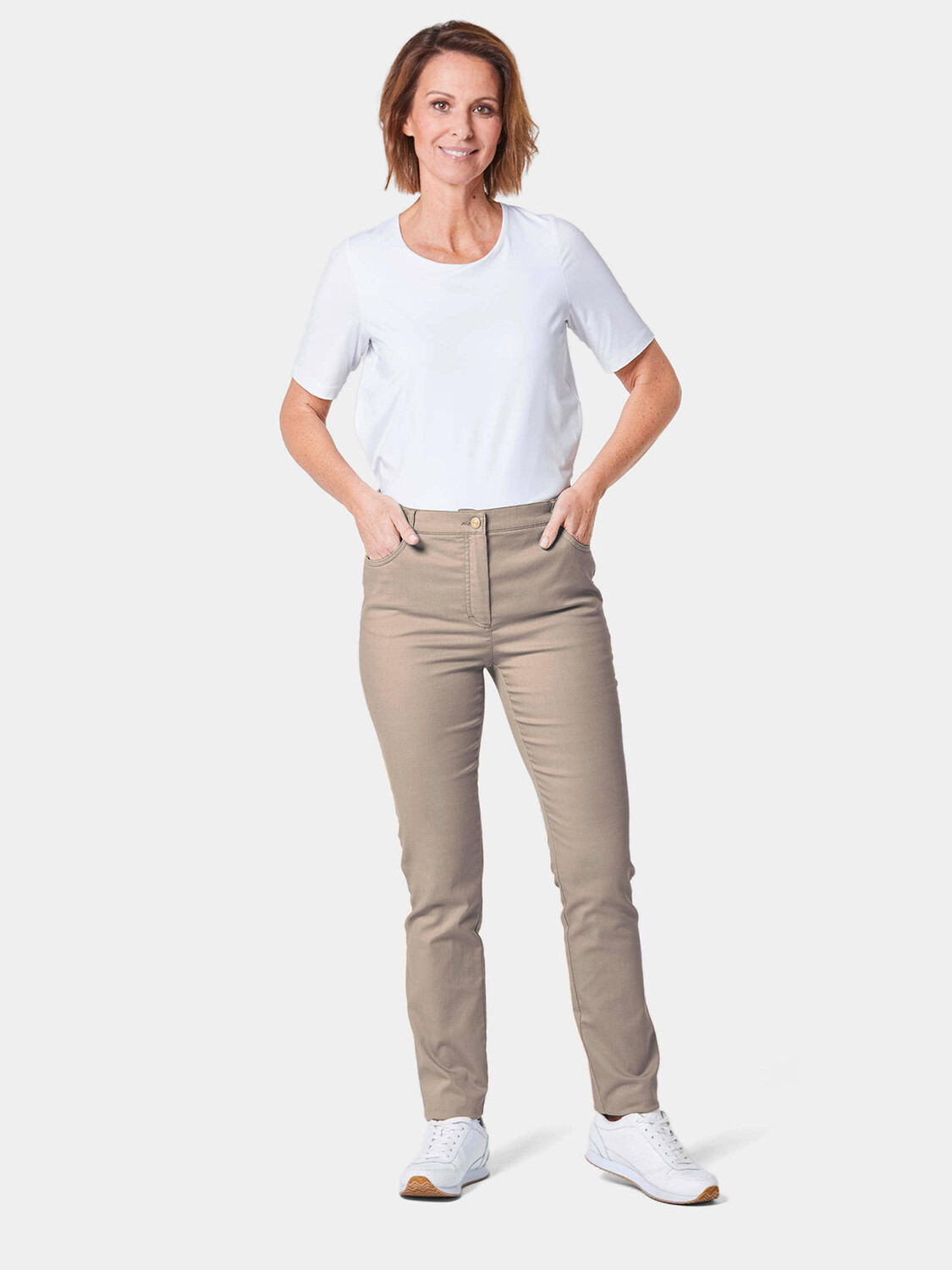 Брюки GOLDNER Hose Carla, бежевый
Брюки GOLDNER Hose Carla, бежевый