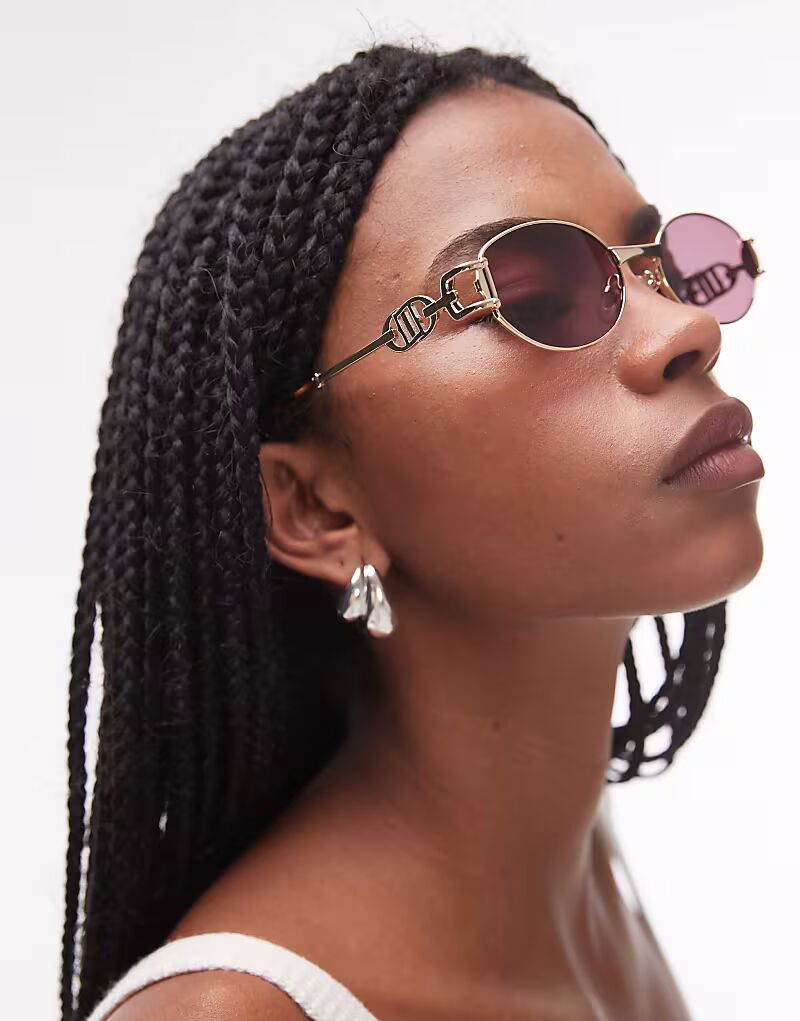 Le Specs - запретные тонкие овальные металлические солнцезащитные очки в золотом и черепаховом цвете
Le Specs - запретные тонкие овальные металлические солнцезащитные очки в золотом и черепаховом цвете