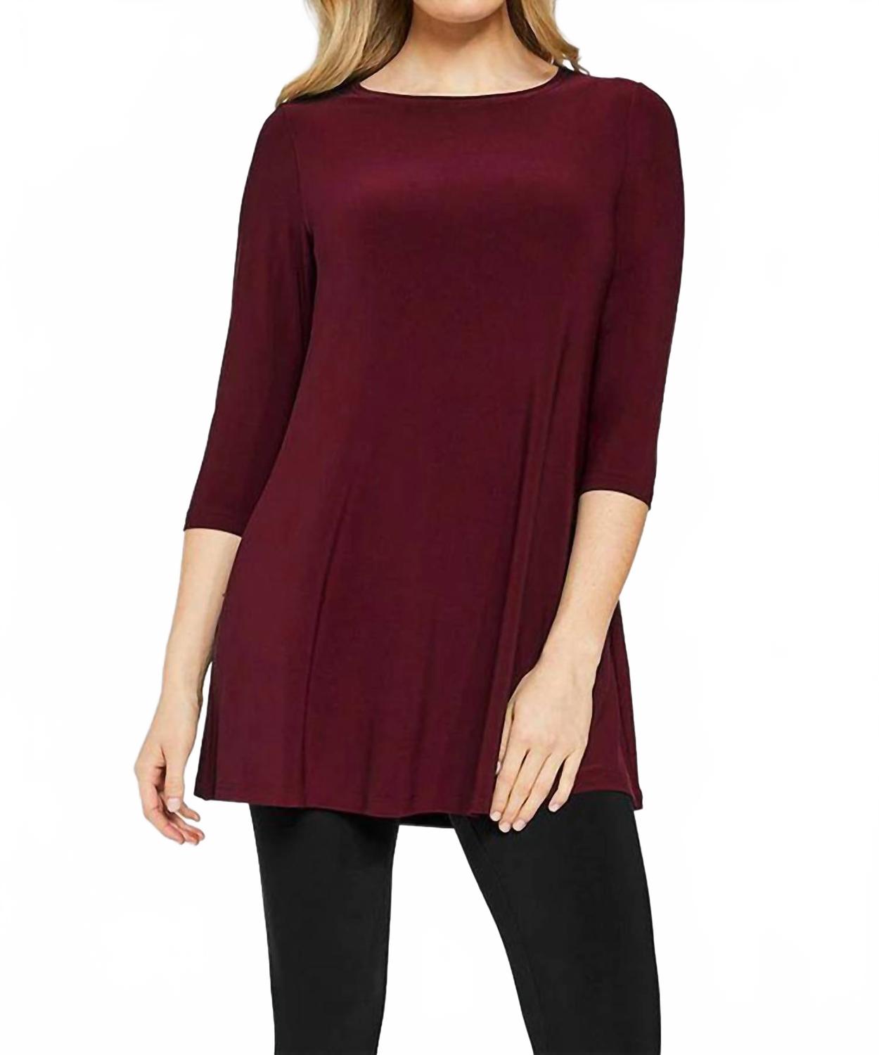 Верх-туника трапеция гранатового цвета Sympli, Pomegranate
Верх-туника трапеция гранатового цвета Sympli, Pomegranate