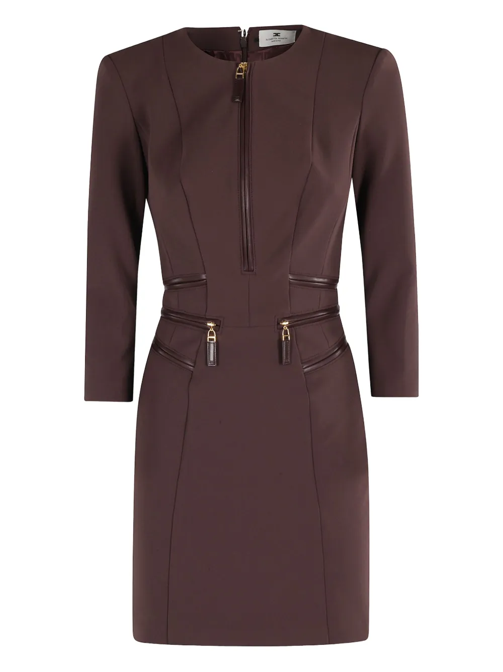 Платье с рукавами три четверти и застежкой-молнией Elisabetta Franchi, коричневый
Платье с рукавами три четверти и застежкой-молнией Elisabetta Franchi, коричневый