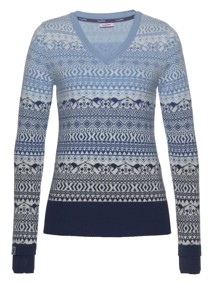 Жаккардовый свитер темно-синего и светло-голубого цветов Kangaroos
Жаккардовый свитер темно-синего и светло-голубого цветов Kangaroos