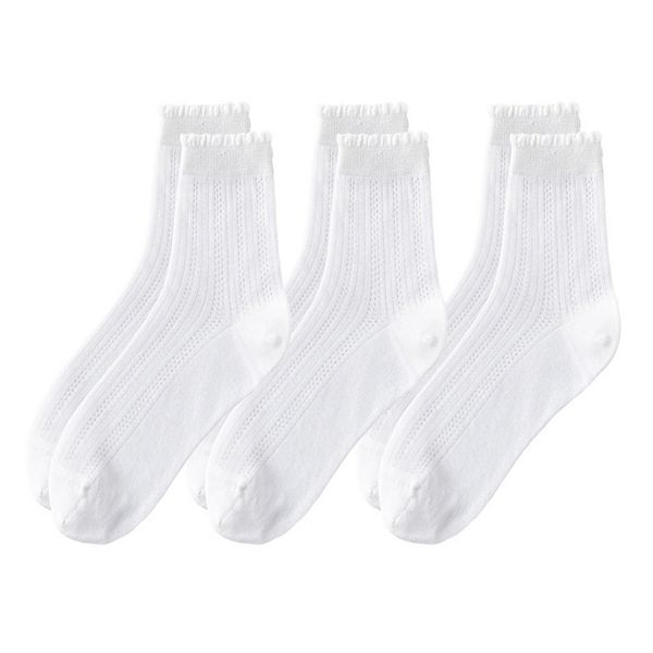 3 пары женских носков с рюшами, мягкая хлопковая вязка, легкие для повседневной носки Anna-Kaci, White
3 пары женских носков с рюшами, мягкая хлопковая вязка, легкие для повседневной носки Anna-Kaci, White