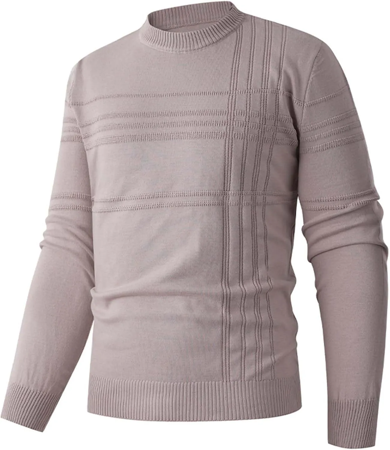 Длинный свитер с полосками и воротником стойкой
Длинный свитер с полосками и воротником стойкой