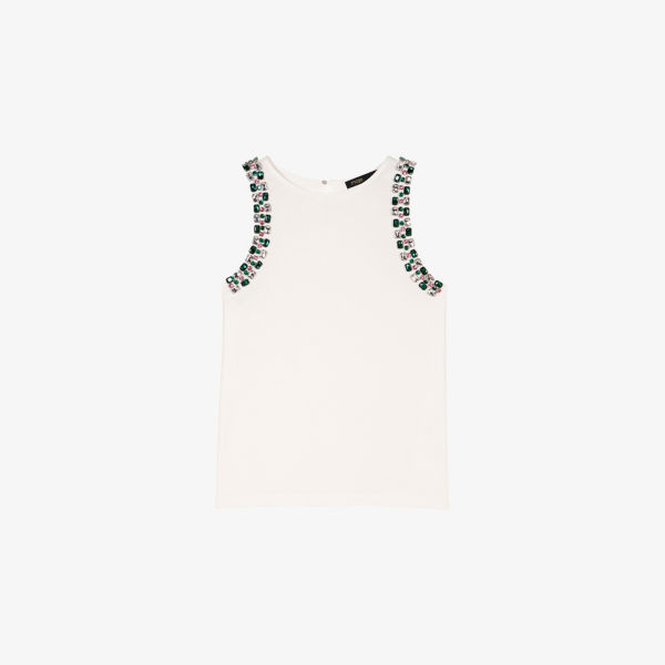 Майка Maje с декоративными камнями, белый
Майка Maje с декоративными камнями, белый