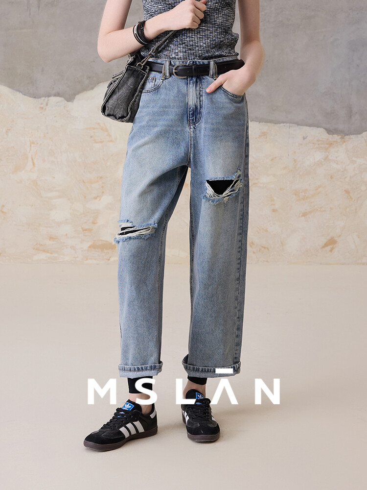 Джинсы широкие женские Mslan с высокой талией, синий
Джинсы широкие женские Mslan с высокой талией, синий