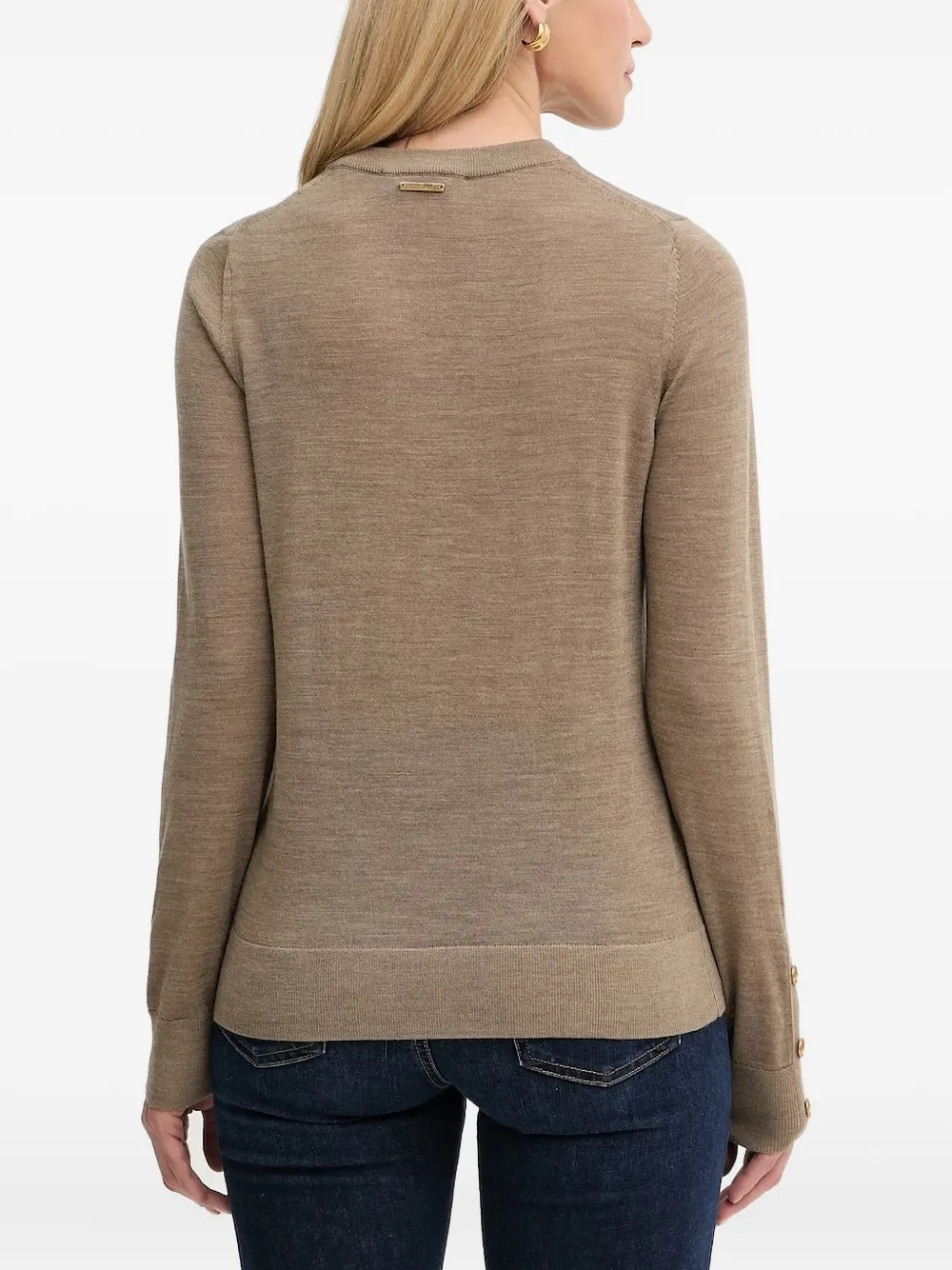 Шерстяной джемпер с пуговицами на манжетах Michael Michael Kors, коричневый
Шерстяной джемпер с пуговицами на манжетах Michael Michael Kors, коричневый