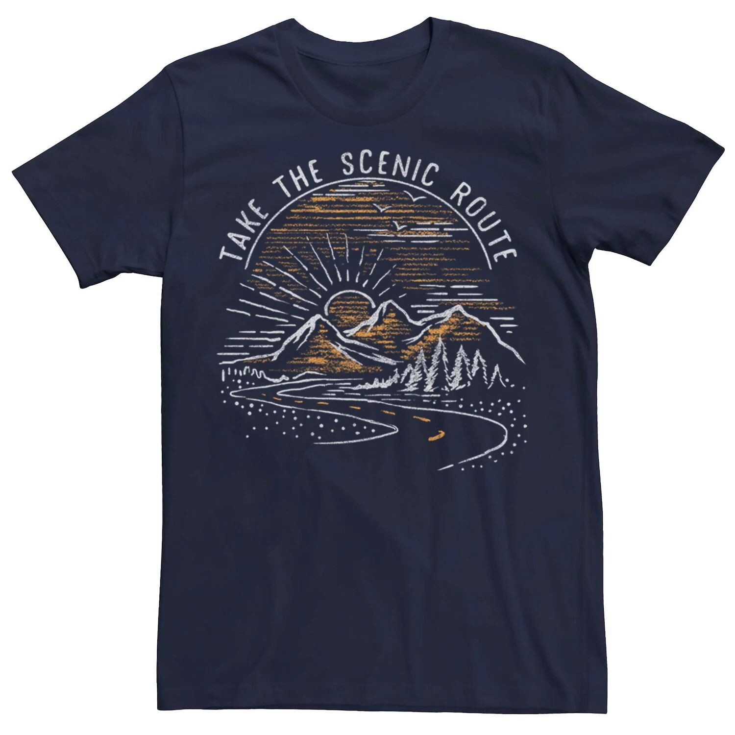 Мужская футболка Take The Scenic Route Mountain Sunrise с эскизом Licensed Character
Мужская футболка Take The Scenic Route Mountain Sunrise с эскизом Licensed Character