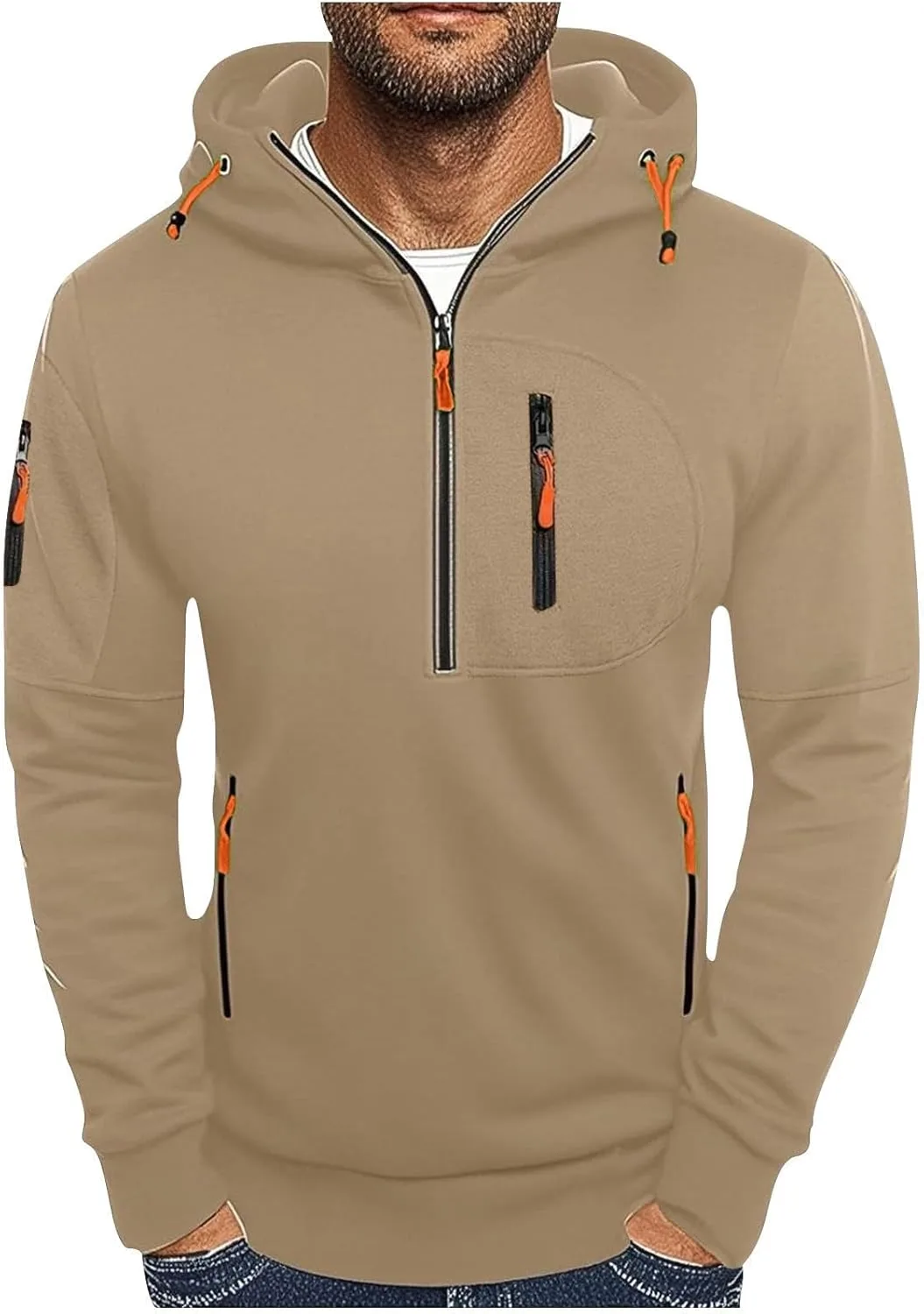 Толстовка с капюшоном Quarter Zip, флисовая, свободного кроя, с карманами на молнии
Толстовка с капюшоном Quarter Zip, флисовая, свободного кроя, с карманами на молнии