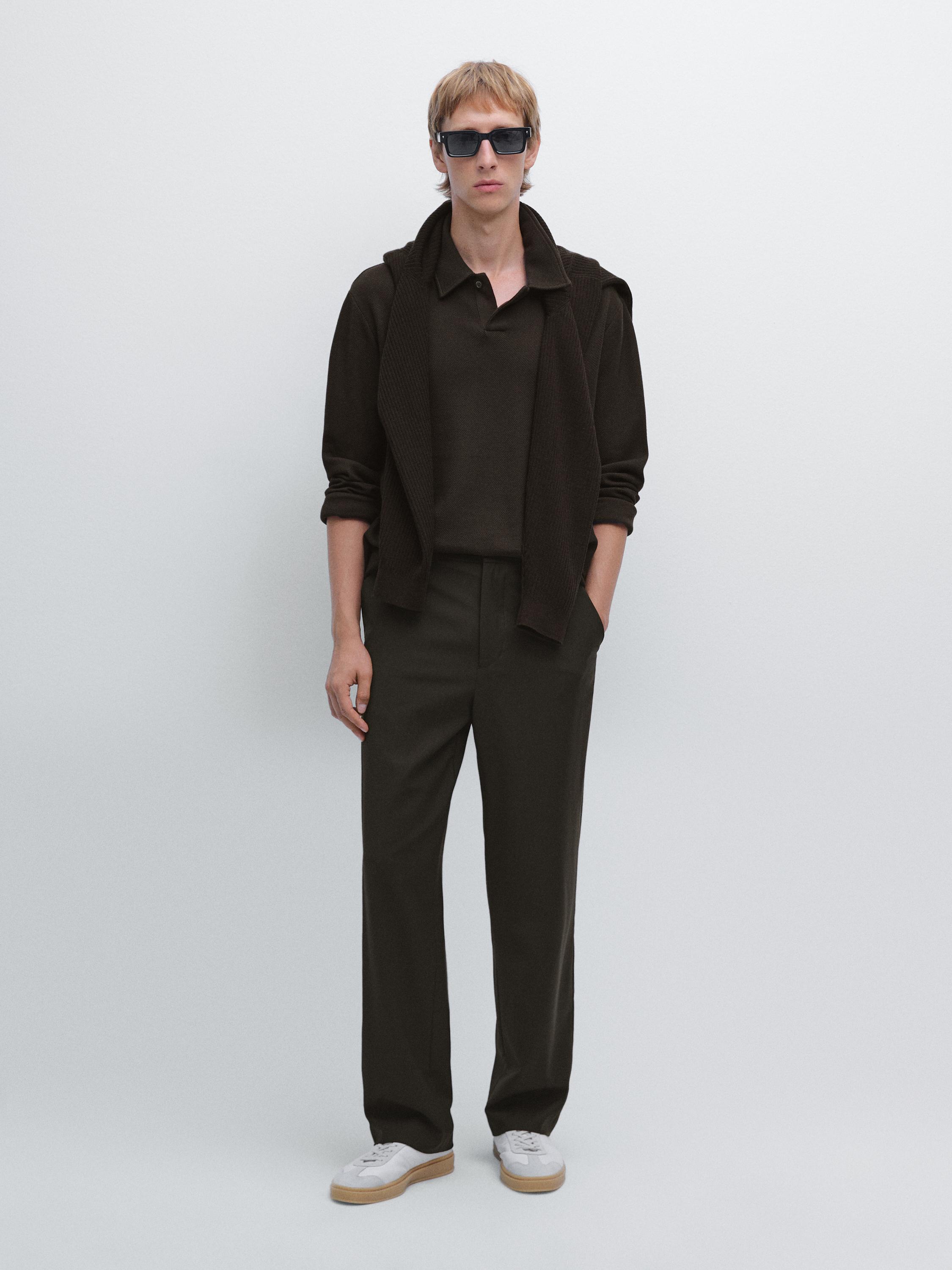 Текстурированная рубашка-поло с длинным рукавом Massimo Dutti, шоколадный
Текстурированная рубашка-поло с длинным рукавом Massimo Dutti, шоколадный