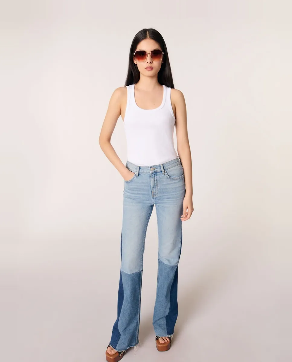 Джинсы женские трехцветные пэчворк Maje, синий
Джинсы женские трехцветные пэчворк Maje, синий