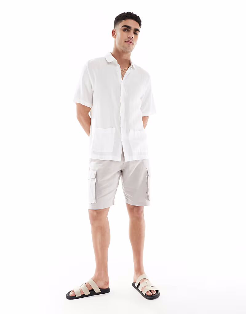 Льняные шорты French Connection с карманом-карго в каменном цвете French Connection Mens
Льняные шорты French Connection с карманом-карго в каменном цвете French Connection Mens