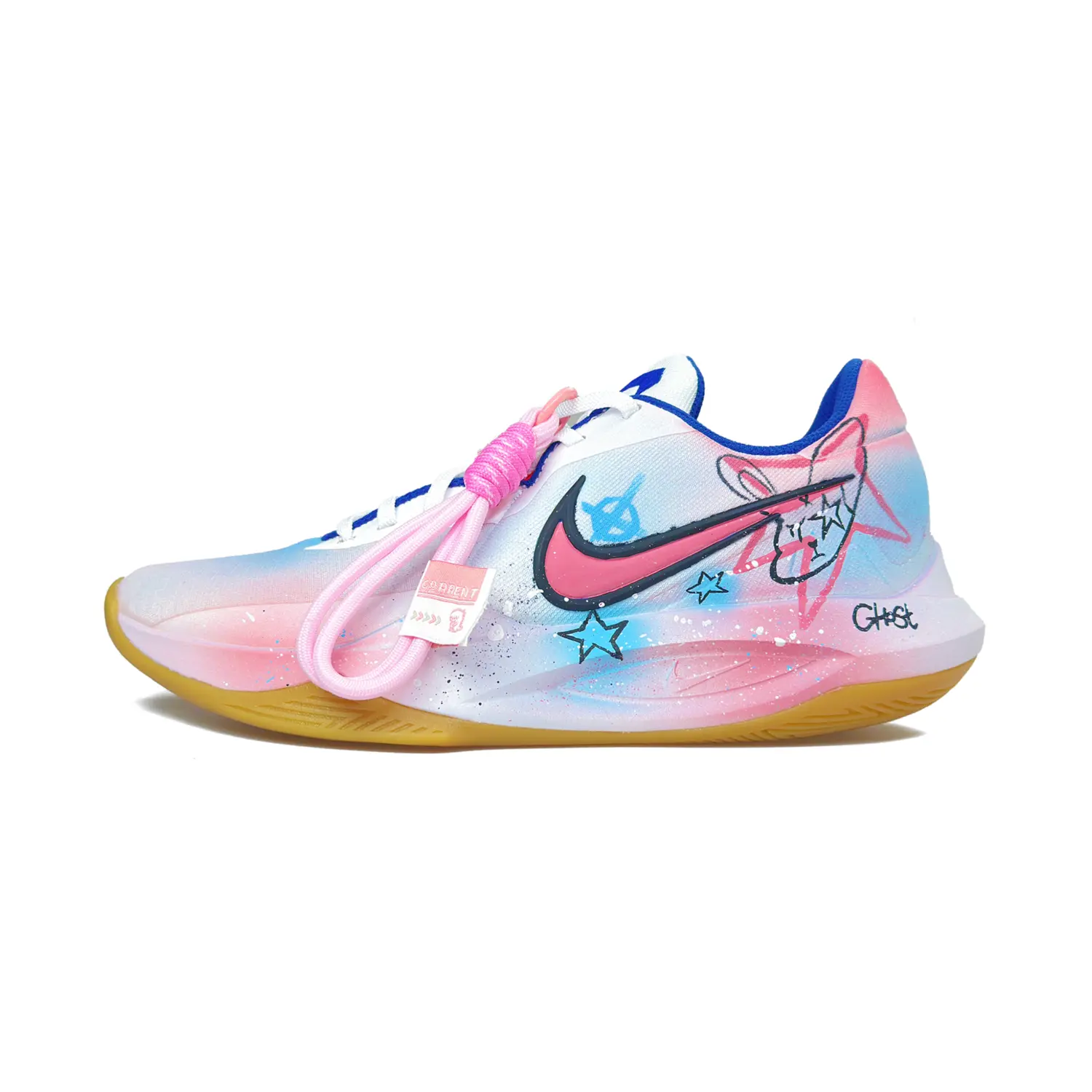 Nike Баскетбольные кроссовки Precision 6 с амортизацией и противоскользящей подошвой, мужские, розово-синие 
Nike Баскетбольные кроссовки Precision 6 с амортизацией и противоскользящей подошвой, мужские, розово-синие