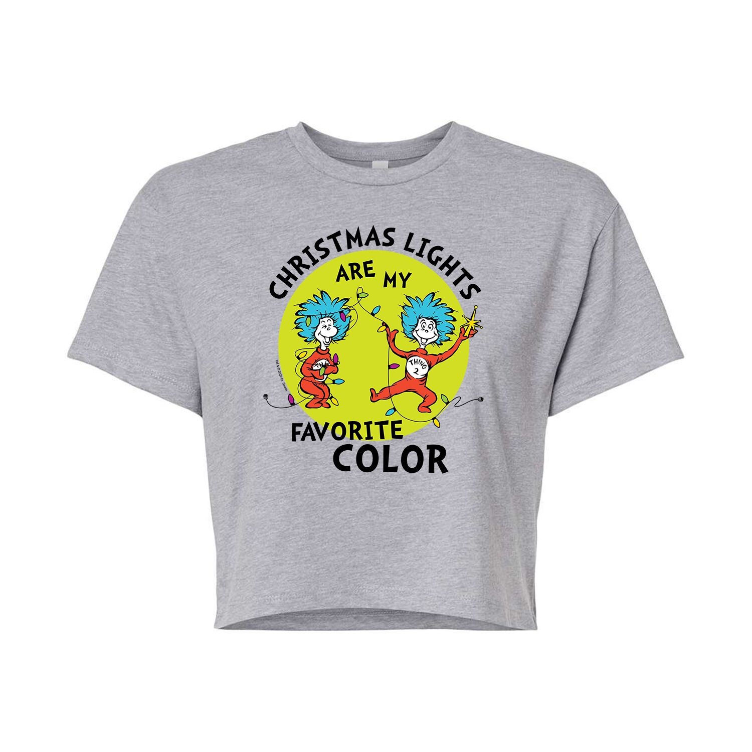 Укороченная футболка с рисунком Dr. Seuss "Christmas Lights" для юниоров Licensed Character, серый
Укороченная футболка с рисунком Dr. Seuss "Christmas Lights" для юниоров Licensed Character, серый