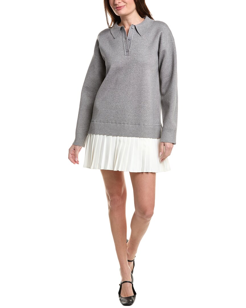 Мини-платье English Factory Polo Mixed Media English Factory, серый
Мини-платье English Factory Polo Mixed Media English Factory, серый