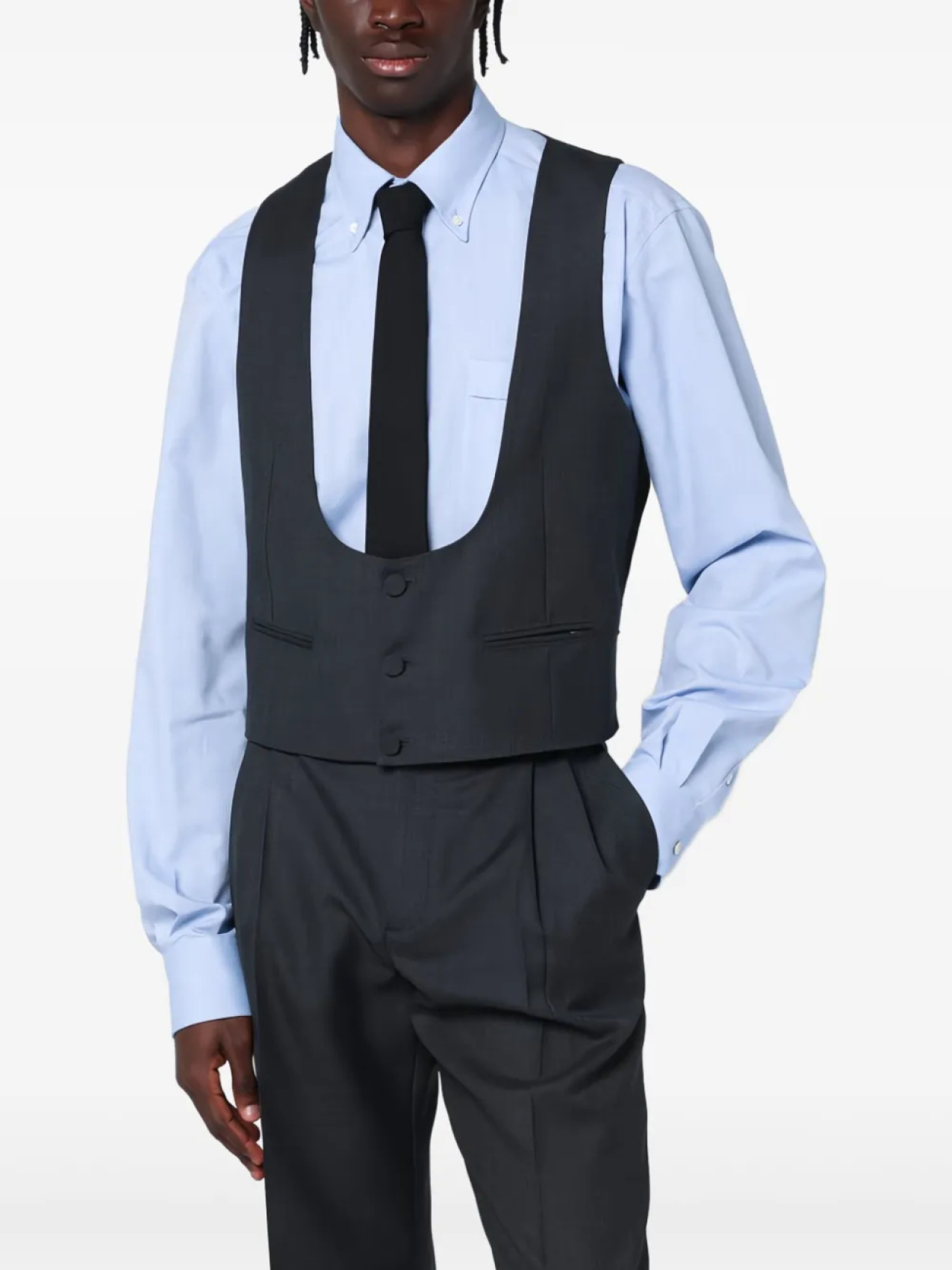 Жилет из натуральной шерсти Valentino Garavani, серый 
Жилет из натуральной шерсти Valentino Garavani, серый