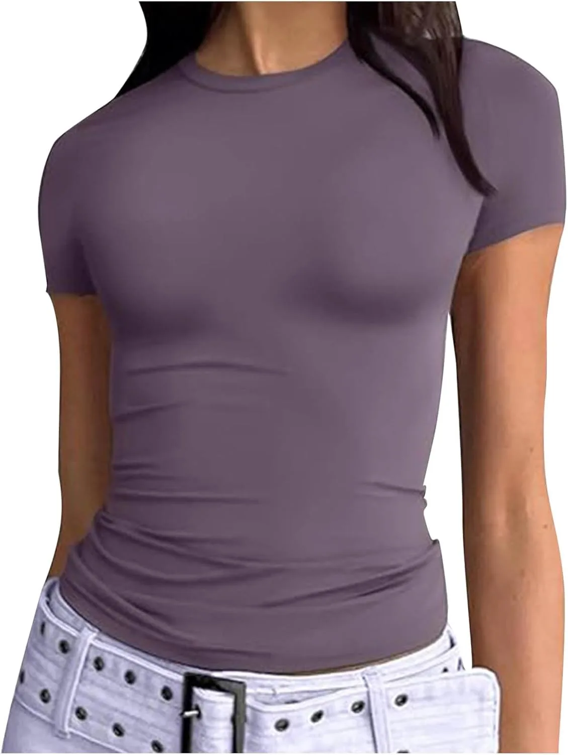 Женская футболка Basic 2025 с коротким рукавом и круглым вырезом Slim Fit для тренировок
Женская футболка Basic 2025 с коротким рукавом и круглым вырезом Slim Fit для тренировок