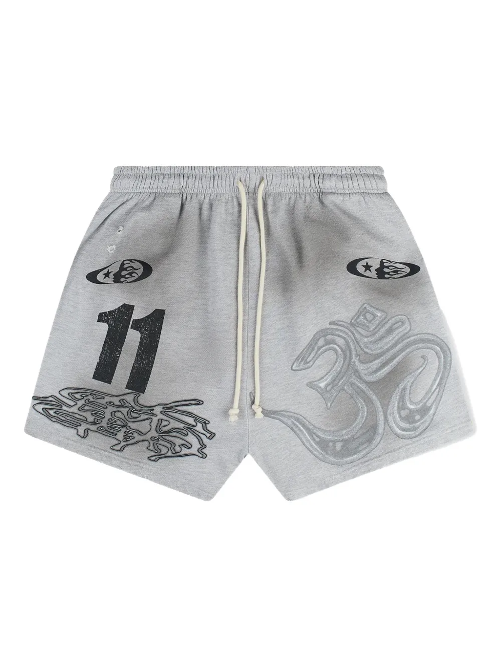 Трек-шорты с принтом "Ом" и надписью "Yoga Flame" HELLSTAR, серый
Трек-шорты с принтом "Ом" и надписью "Yoga Flame" HELLSTAR, серый