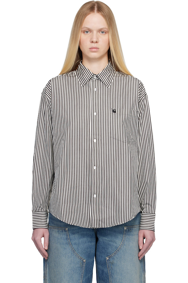 Carhartt Work In Progress Черно-Белая рубашка из ткани далдри
Carhartt Work In Progress Черно-Белая рубашка из ткани далдри