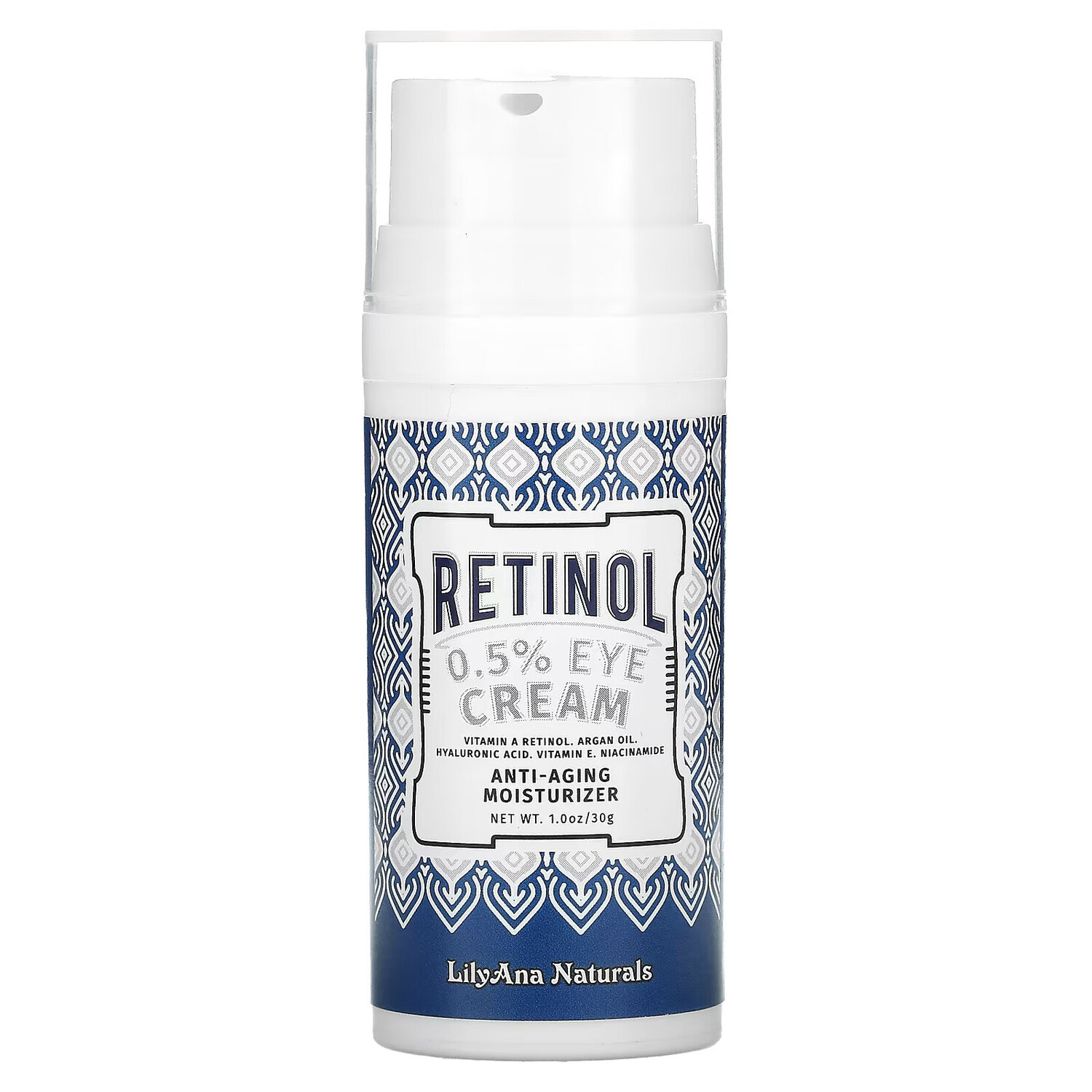 Lilyana Naturals, Крем для кожи вокруг глаз с ретинолом 0,5%, 30 г (1 унция)
Lilyana Naturals, Крем для кожи вокруг глаз с ретинолом 0,5%, 30 г (1 унция)