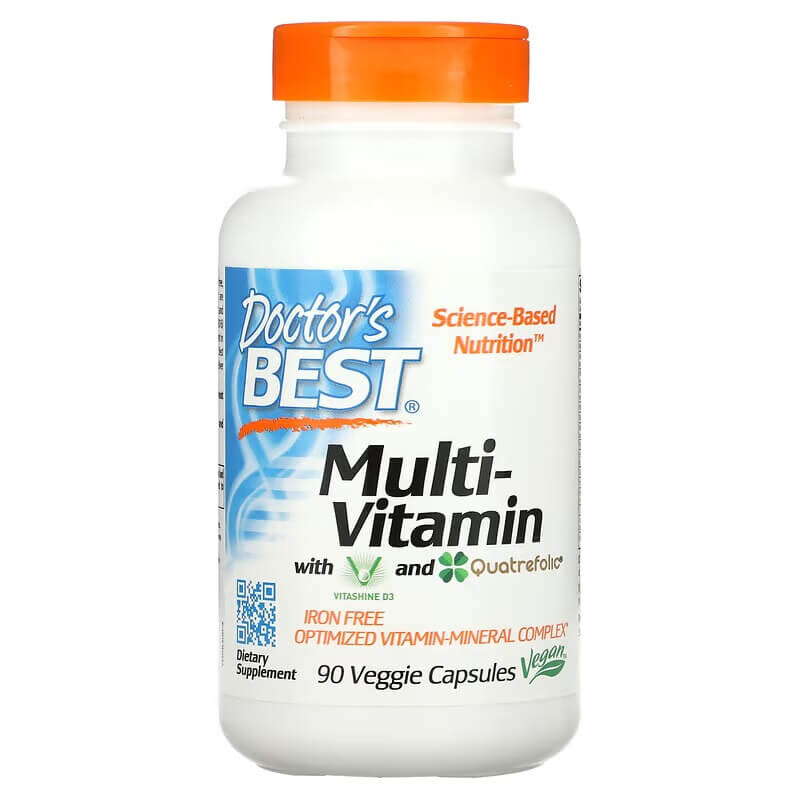 Мультивитаминный комплекс Doctor's Best с Vitashine D3 и Quatrefolic, 90 капсул
Мультивитаминный комплекс Doctor's Best с Vitashine D3 и Quatrefolic, 90 капсул