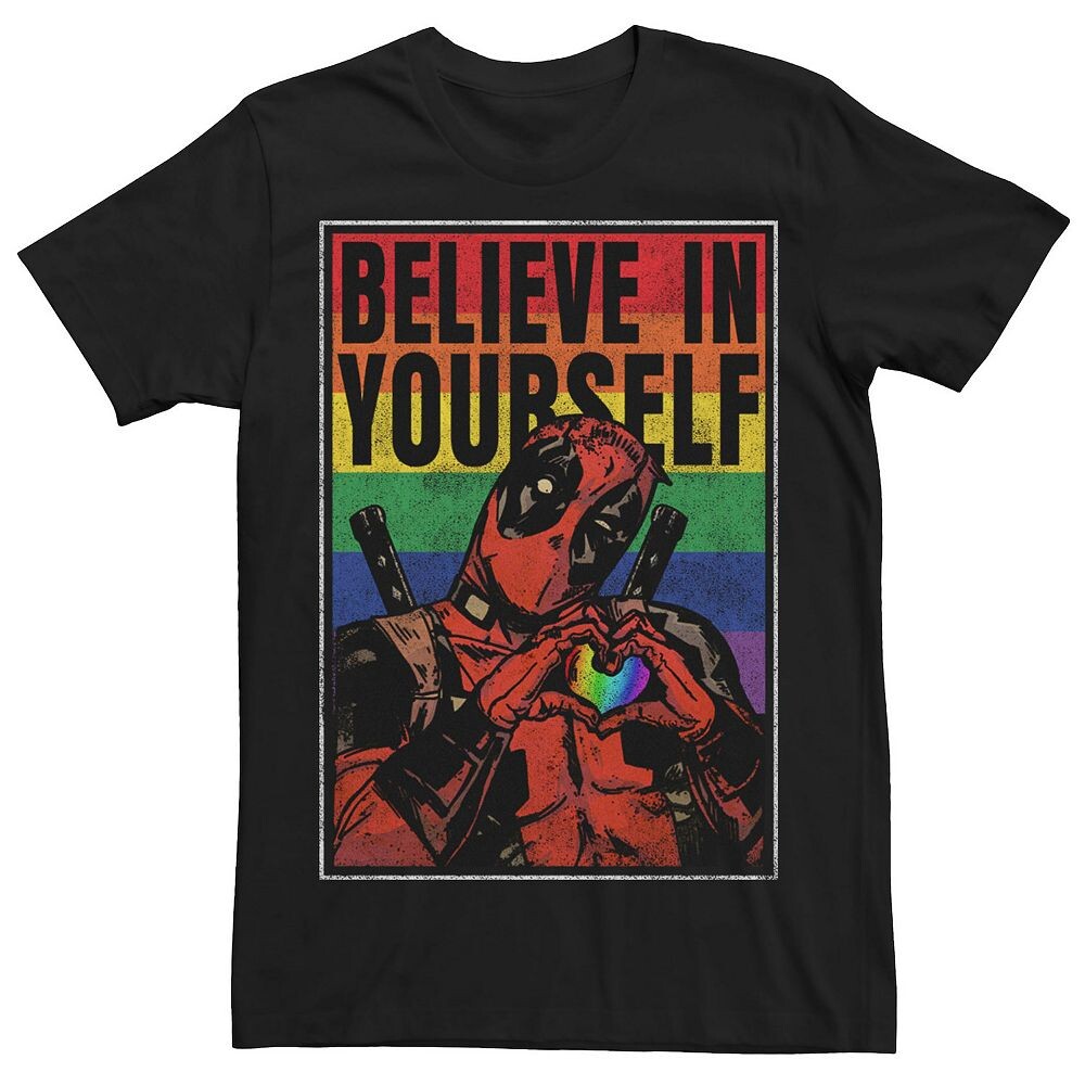 Взрослая футболка с радужным плакатом Marvel Deadpool Pride Believe In Yourself Licensed Character, черный
Взрослая футболка с радужным плакатом Marvel Deadpool Pride Believe In Yourself Licensed Character, черный