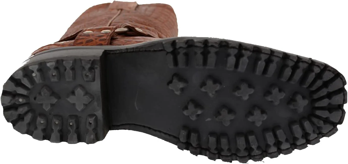 Мужские байкерские ботинки Cowboy из коньячной кожи с принтом под кожу крокодила и квадратным носком Cowboy Professional
Мужские байкерские ботинки Cowboy из коньячной кожи с принтом под кожу крокодила и квадратным носком Cowboy Professional