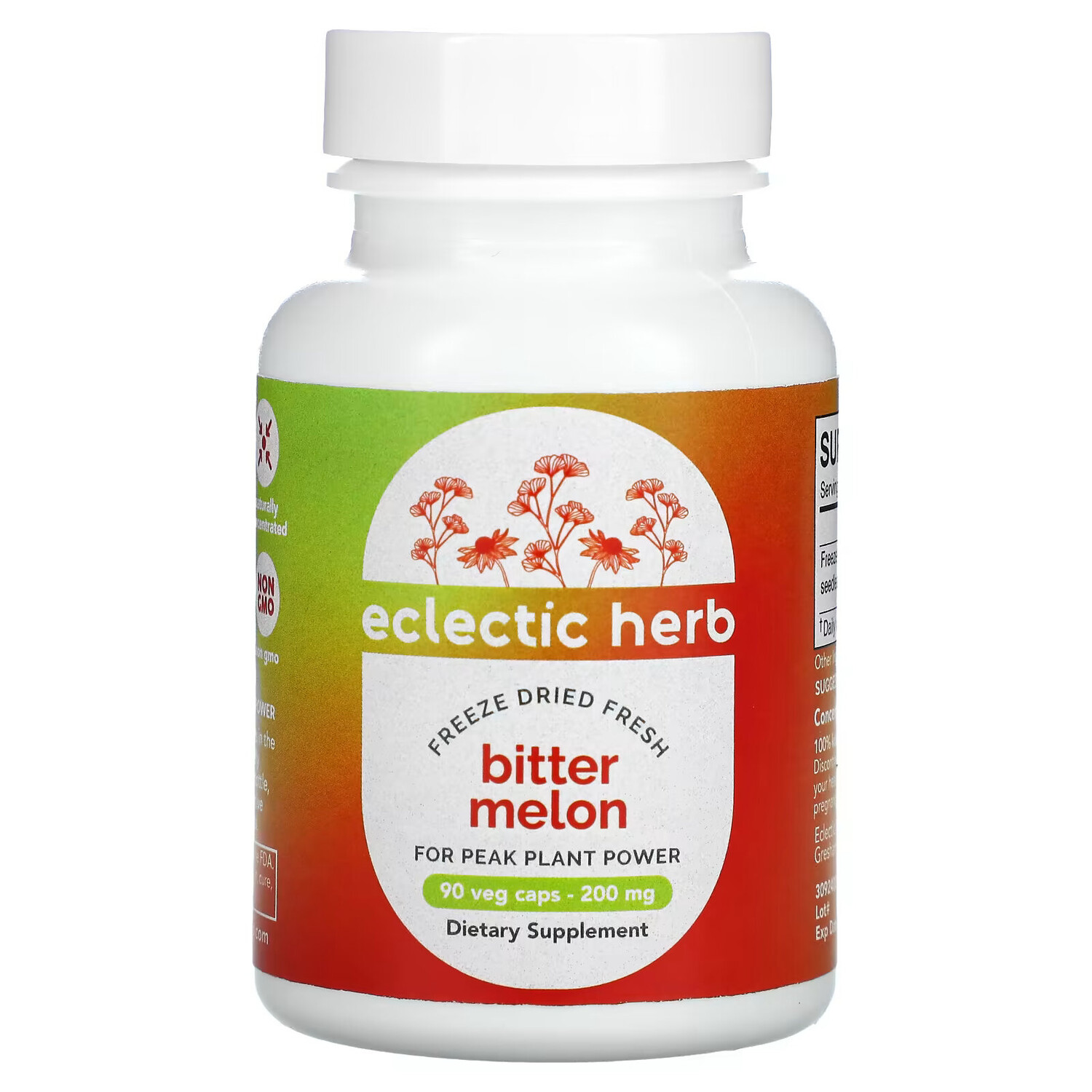 Eclectic Institute, сублимированная китайская горькая тыква, 200 мг, 90 вегетарианских капсул
Eclectic Institute, сублимированная китайская горькая тыква, 200 мг, 90 вегетарианских капсул