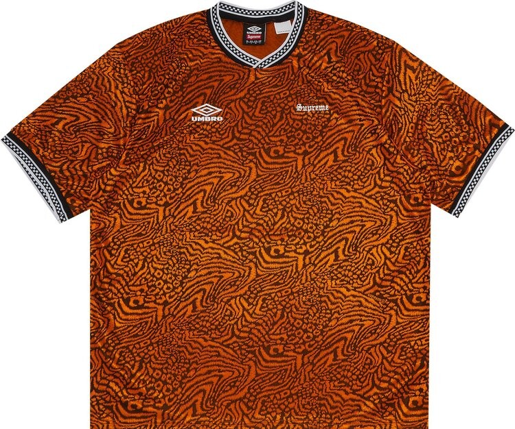 Футболка Supreme x Umbro Jacquard Animal Print Soccer Jersey 'Orange', оранжевый
Футболка Supreme x Umbro Jacquard Animal Print Soccer Jersey 'Orange', оранжевый