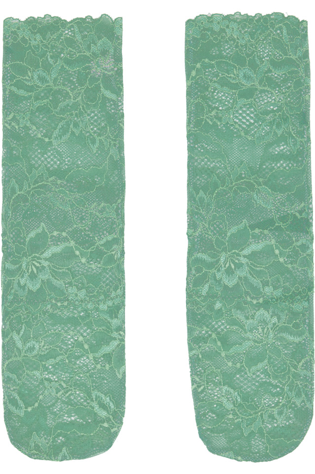 Цветочные кружевные носки Undercover, зеленый 
Цветочные кружевные носки Undercover, зеленый