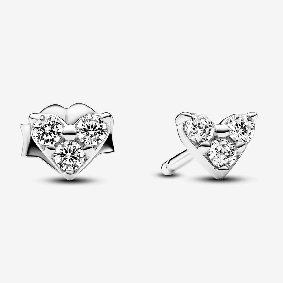 Серьги Pandora Triple Stone Heart, серебро
Серьги Pandora Triple Stone Heart, серебро