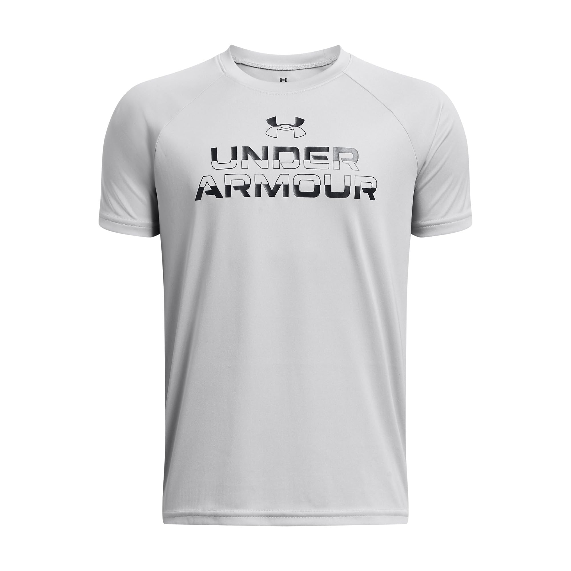 Футболка Under Armour Kids Tech Split Wordmark Short, цвет Mod Gray/Black
Футболка Under Armour Kids Tech Split Wordmark Short, цвет Mod Gray/Black