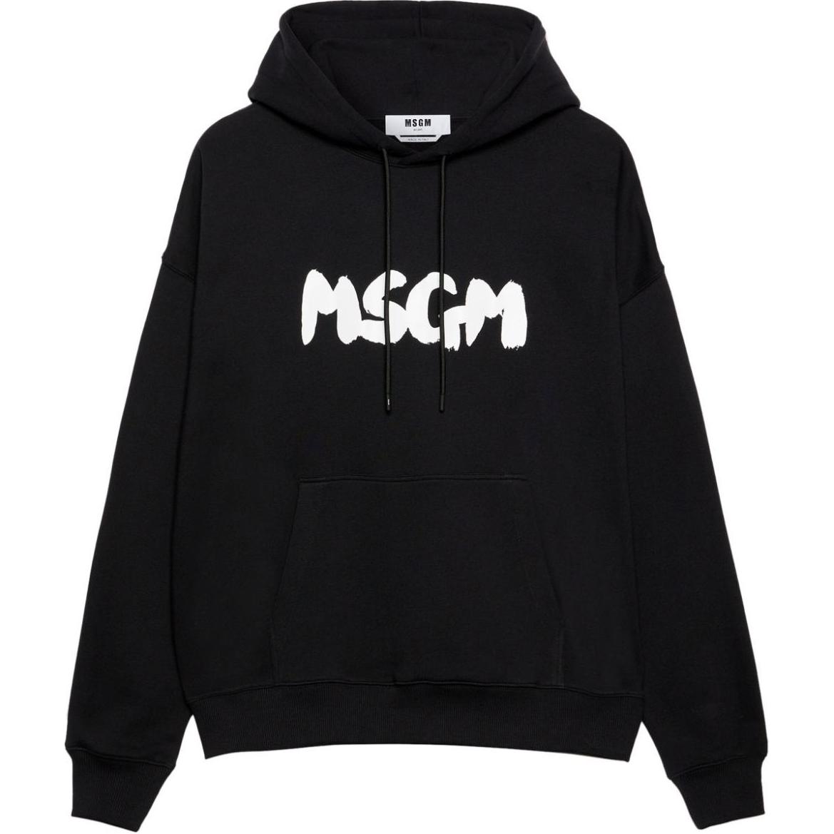 Худи с принтом логотипа на шнурке MSGM, черный
Худи с принтом логотипа на шнурке MSGM, черный