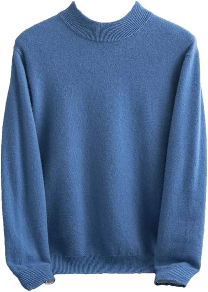Мужской шерстяной пуловер с полувысоким воротником
Мужской шерстяной пуловер с полувысоким воротником