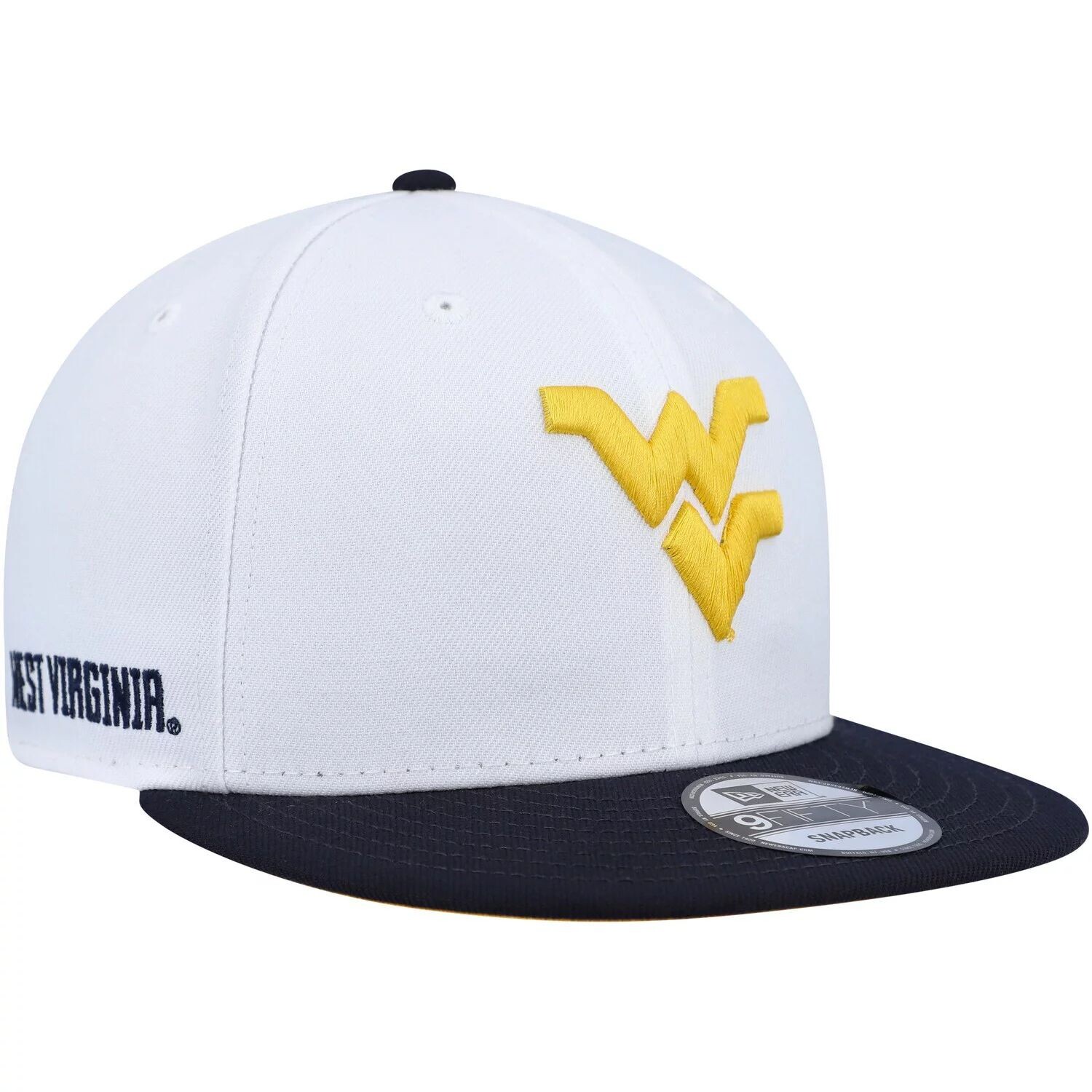 Мужская двухцветная кепка-талисман New Era белого/темно-синего цвета West Virginia Mountaineers 9FIFTY Snapback
Мужская двухцветная кепка-талисман New Era белого/темно-синего цвета West Virginia Mountaineers 9FIFTY Snapback