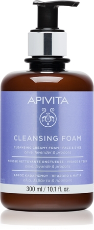 Крем-очищающая пена для лица и области вокруг глаз Apivita Cleansing Foam Face & Eyes, 300 ml
Крем-очищающая пена для лица и области вокруг глаз Apivita Cleansing Foam Face & Eyes, 300 ml