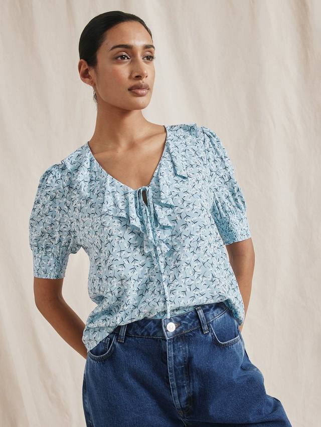 Топ с цветочным принтом из жасмина спереди Albaray, синий
Топ с цветочным принтом из жасмина спереди Albaray, синий