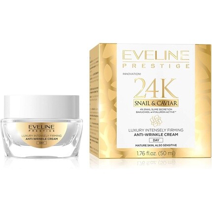Prestige 24K Крем-лифтинг для лица против морщин с улиткой и икрой, 50 мл, Eveline Cosmetics
Prestige 24K Крем-лифтинг для лица против морщин с улиткой и икрой, 50 мл, Eveline Cosmetics