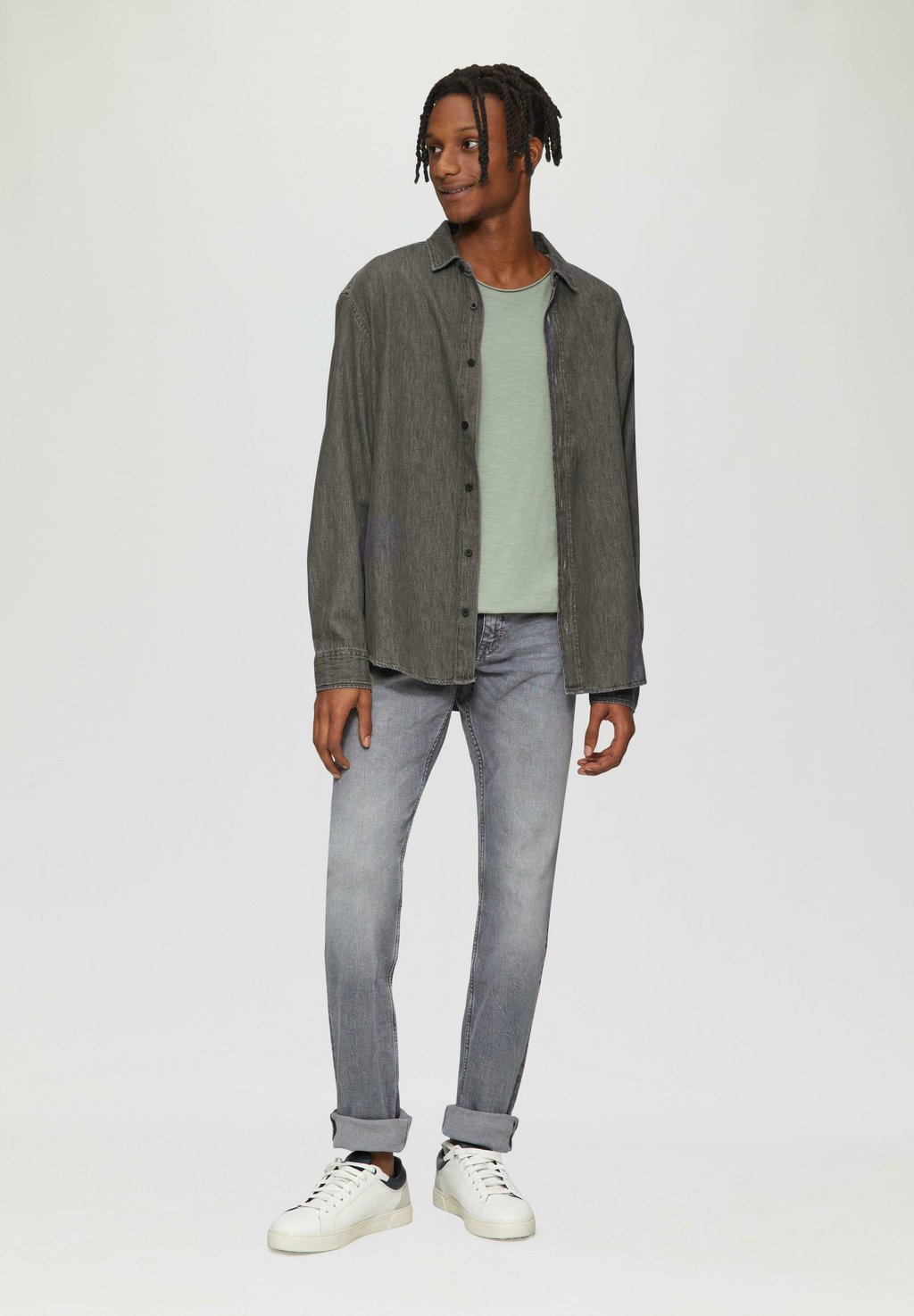 Рубашка QS, серый деним
Рубашка QS, серый деним