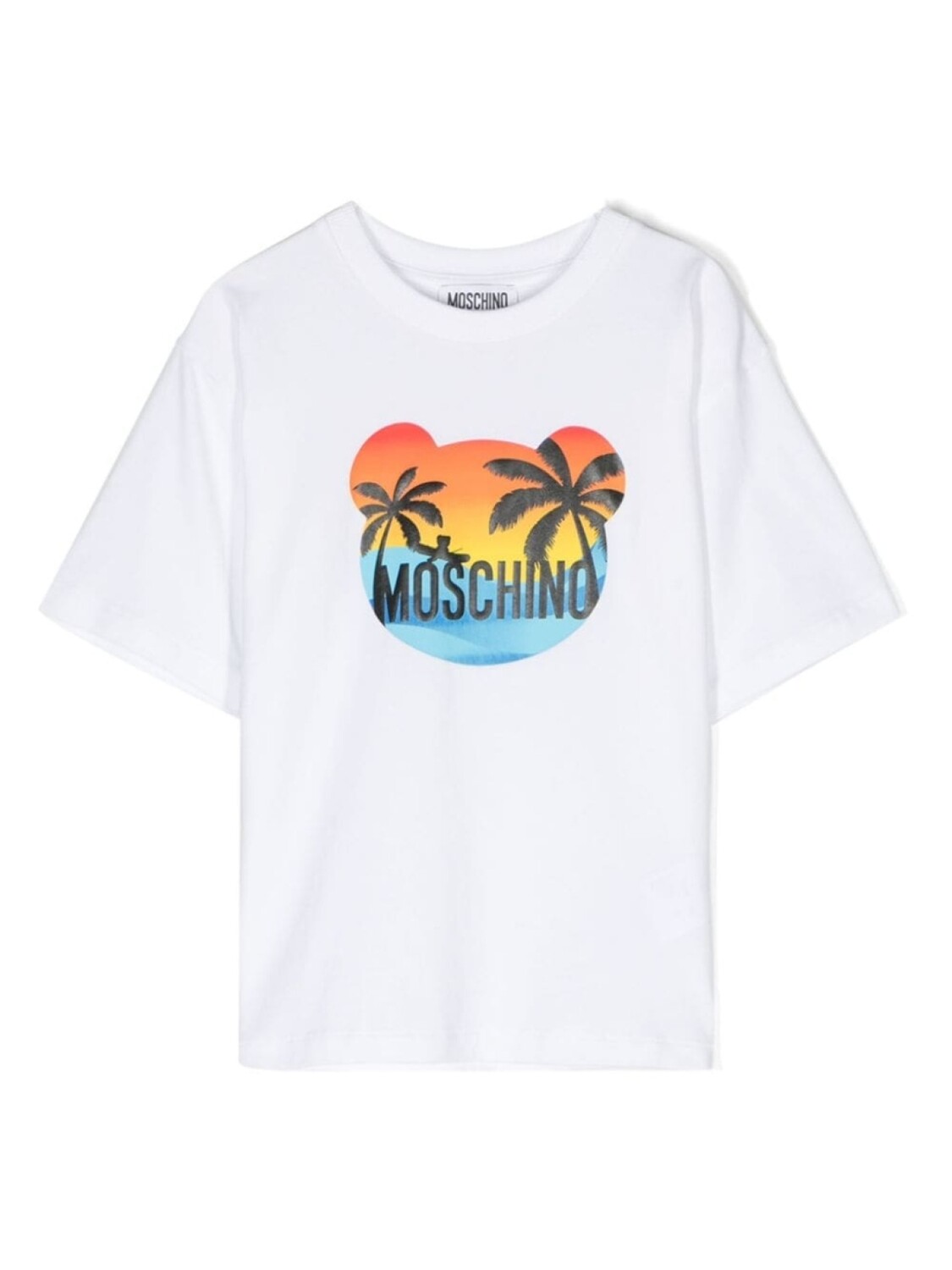 Moschino Kids футболка с логотипом, белый 
Moschino Kids футболка с логотипом, белый