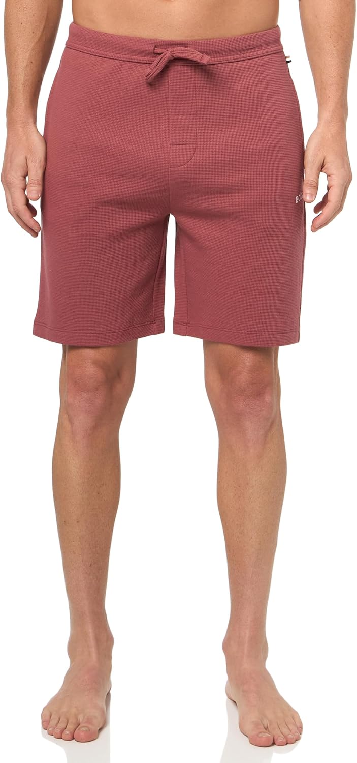 BOSS Мужские шорты для отдыха с контрастным логотипом в стиле вафли, Red Potato
BOSS Мужские шорты для отдыха с контрастным логотипом в стиле вафли, Red Potato