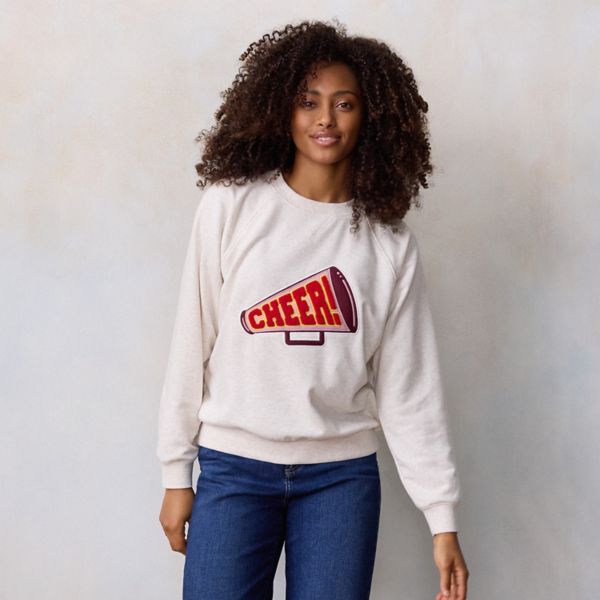 Женская толстовка из французского трикотажа с длинными рукавами и круглым вырезом Lc Lauren Conrad, цвет plum cheer
Женская толстовка из французского трикотажа с длинными рукавами и круглым вырезом Lc Lauren Conrad, цвет plum cheer