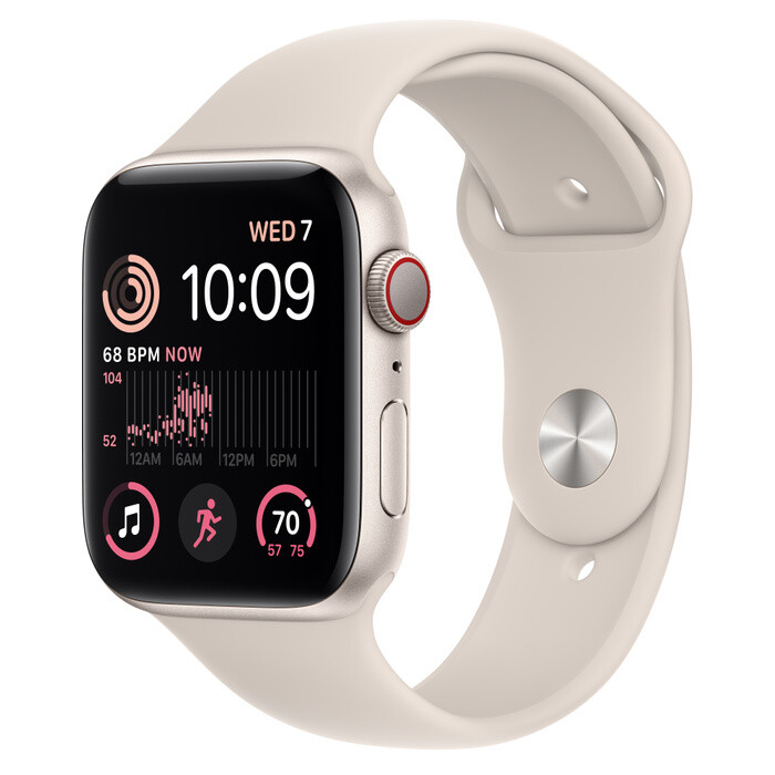 Умные часы Apple Watch Series SE Gen 2 (GPS + Cellular), 44 мм, Starlight Aluminum Case/Starlight Sport Band - S/M, Бежевый, Умные часы Apple Watch Series SE Gen 2 (GPS + Cellular), 44 мм, Starlight Aluminum Case/Starlight Sport Band - S/M
Умные часы Apple Watch Series SE Gen 2 (GPS + Cellular), 44 мм, Starlight Aluminum Case/Starlight Sport Band - S/M, Бежевый, Умные часы Apple Watch Series SE Gen 2 (GPS + Cellular), 44 мм, Starlight Aluminum Case/Starlight Sport Band - S/M
